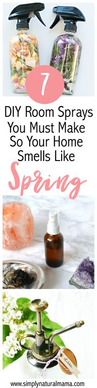 Wow! These 7 room sprays are really amazing and they do make your house smell like Spring! I can't wait to use them in my home. via @simplynaturalma