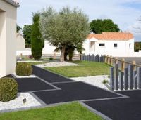 entree allee acces en enrobe chainage paves paysagiste vendee