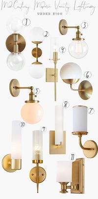 Mid-Century Modern Lighting for a Bathroom
