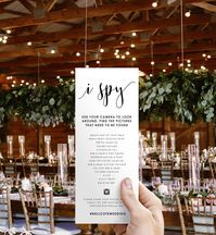 I Spy-I Spy Wedding Game-Hashtag Game-I Spy | Etsy