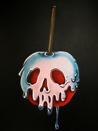Disney's Snow White Inspired "Poisoned Candied Apple" Original Painting