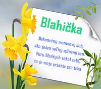 Blahička - prianie k meninám