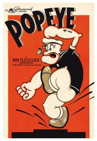 Popeye Cartoon Poster Print - 13”x19” or 24”x36” - Vintage Animation Movie Poster- Home Theater Me