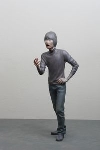 최수앙 CHOI Xooang, 2/3 Speaker and Listener: Speaker, oil on resin, 28 x 42 x 89cm, 2011