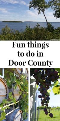 Such a great list of fun things to do in Door County, including delicious restaurants for brunch and dinner, the best wineries, good hiking and cute little shops! And there are so many pretty views around Door County! Click through for the full list before you plan your next vacation! #travel #doorcounty #wisconsin
