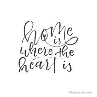 Home is definitely where the heart is