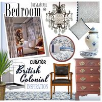 British Colonial Bedroom #theseapearl #bedroom #britishcolonial #blueandwhite #trendcurator #interiordesign #homedecor #stylefile | https://urstyle.com/styles/2115207