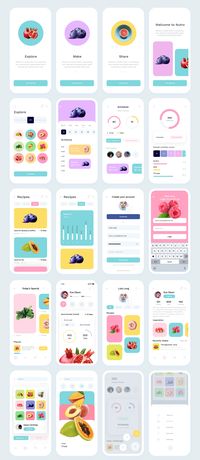 Nutro Super clean and minimalistic iOS UI Kit | Without a doubt, there is something very relaxing and pleasurable about cooking and eating fresh food. Nutro is the #iOS #UI Kit, perfect for the apps based on nutrition, calculator of calories, charts, and 3fitness. 30+ #screens for #iPhone XS. | #uidesign #uxdesign #appdesign #ux #userinterface #design #app #web #interface #affiliate