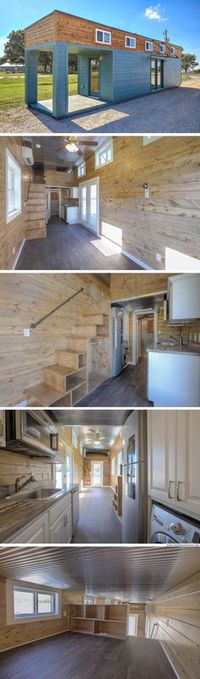 A 312 sq ft shipping container home, currently available for sale in Missouri for $47,900