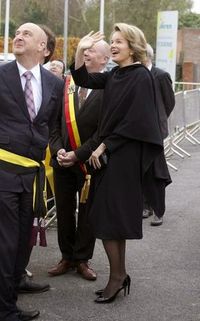 Queen Mathilde of Belgium Visits Lokeren on November 21, 2014