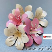 Small Paper flower Template SVG DXF 85 | Etsy