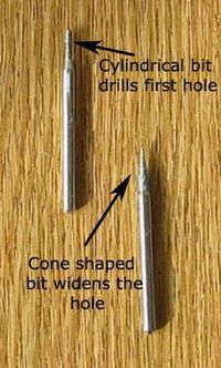making holes into glass or ceramic Bits Used to Drill Holes