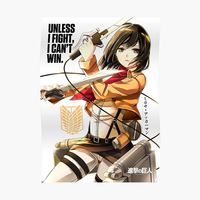 Get my art printed on awesome products. Support me at Redbubble #RBandME: https://www.redbubble.com/i/poster/Superb-Quality-Attack-on-Titan-Shingeki-No-Kyojin-Mikasa-Ackerman-Anime-Manga-Inspirational-Motivational-Quote-by-Team-Awesome/59021069.LVTDI?asc=u