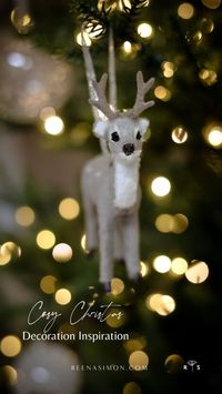 These lovely festive Christmas tree decorations are from @johnlewis last year. This collection is called "Snow Mountain" and we loved decorating one of our trees with these cute decorations last year. The collection is inspired by the Scottish Highlands dramatic landscapes and the outdoors which I love. These Christmas decorations are great if you prefer a natural Christmas colour scheme like I do.