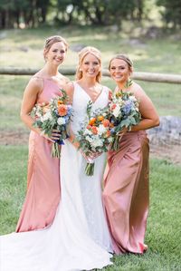 Colorful Summer Wedding Ideas | Northern Virginia Wedding Photographer | Emily & Jon's summer wedding in West Virginia was colorful and joyful. Their wedding color palette included peach, navy, mint green, oranges, and blues. They were married in a Catholic chapel and held their reception in a restored barn on the family farm in Martinsburg. Emily & Jon's bride and groom portraits absolutely glowed and are a classic example of timeless wedding photos.