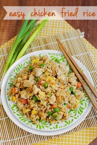 Easy Chicken Fried Rice is so simple to make at home, and is way better, healthier and cheaper than take out! #glutenfree | iowagirleats.com