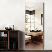 This full-length mirror is an eye-catching addition to any modern suite, simple, classic, aesthetic styling. Aluminum alloy thin frame, wire drawing treat, simpler and more textured, noble, elegant and