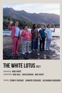 minimal polaroid series poster for the white lotus