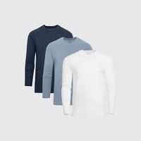 The Heather Blue Long Sleeve Crew Neck 3-Pack – True Classic