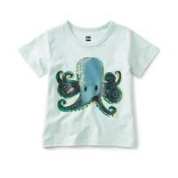 Outfit your baby boy in this super cozy, sea-themed Tea Collection shirt! It features an adorable octopus graphic, a round neckline, and short sleeves. Details: 100% Cotton Jersey Imported Care: Machine Wash