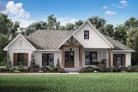 This stunning, 2,201 sq. ft Modern Farmhouse home offers 3 bedrooms, 2.5 bathrooms, a bonus room, a vaulted great room, and a 2 car garage. Explore Plan 041-00190 on our website.