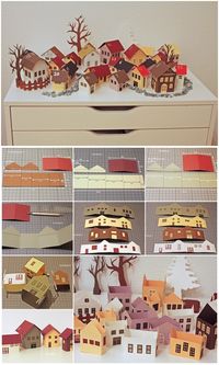 This is a amazing way to countdown to Christmas! It will be a wonderful gift. Click below link for translated version tutorial. DIY My Winter City Paper Advent Calendar