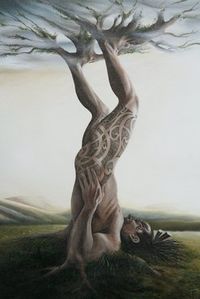 Tane Mahuta's Triumph (close up of painting)....absolutely stunning...love this piece...very talented artist!