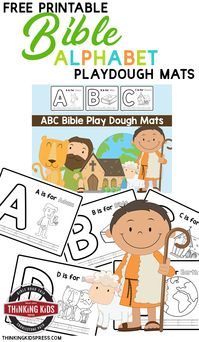 Free Printable Bible Alphabet Playdough Mats Looking for free printable alphabet playdough mats? Want Bible alphabet coloring pages? Grab these playdough mats with Bible alphabet letters!