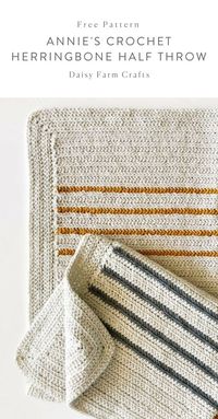 Free Pattern - Annie's Crochet Herringbone Half Throw