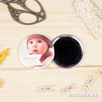 Espejo de bolsillo para bautizo con foto – Modelo Manuel – Colección Bodapix #bodapix #invitaciones #bautizos #bautizo #baptism