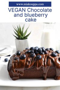 Seriously, the best chocolate cake you'll ever have! A vegan cake rich with chocolate flavour, blueberries and a chocolate glaze that work so beautifully together.