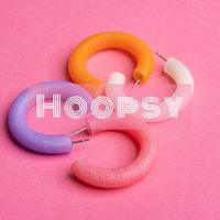 Hoop earrings, polymer clay earrings, summer jewelry, birthday gift for her, y2k, cute earrings Handmade hoops earrings made of polymer clay. These earrings have shiny glitter flecks and beatiful candy colors.These earrings are super lightweight – you will forget that you're wearing them. It makes them very comfortable – perfect for every day use. It's worth to mention that hoops don't cause an allergic reactions – beacuse of silver posts made of surgical steel.