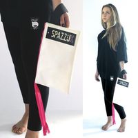 Faux leather bag pochette White&Pink with handle in grosgrain and long zip. You can choose between different combination of colors. Every bag is an unique piece 100% Made in Italy, hand sewn by our artisans with high quality materials. Measurements: 15 x 20 cm Material: 100% Polyester Garment Care: Do not wash