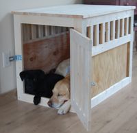 Build a Large Wood Pet Kennel End Table | Free and Easy DIY Project and Furniture Plans