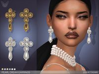 The Sims Resource - Pearl Dream Earrings