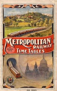 1913 Metropolitan Railway timetable booklet cover