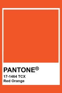 PANTONE 17-1464 TCX Red Orange