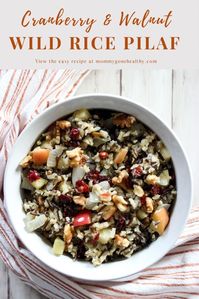 Cranberry & Walnut Wild Rice Pilaf - Mommy Gone Healthy | A Lifestyle Blog by Amber Battishill