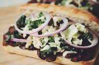 Pulled bbq mushroom sandwiches - hot for food