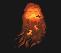 Using the landscape and colour pallet of the film to encapsulate the main characters. @teefury