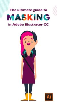 Free tutorial on Masking, Masking is one of the more complex techniques to learn in the Adobe Illustrator but it is essential to creating professional work #masking #graphic design