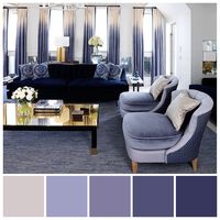 Colour gradations/ombre features in the interior design of this room at the Ampersand Hotel, London. Image credit: Ampersand Hotel. Colour gradation illustration by Zena O’Connor, PhD.