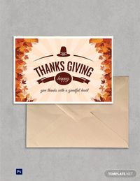 Instantly Download Free Printable Thanksgiving Greeting Card Template, Sample & Example in Adobe Photoshop (PSD) Format. Available in 5x7 inches + Bleed. Quickly Customize. Easily Editable & Printable.