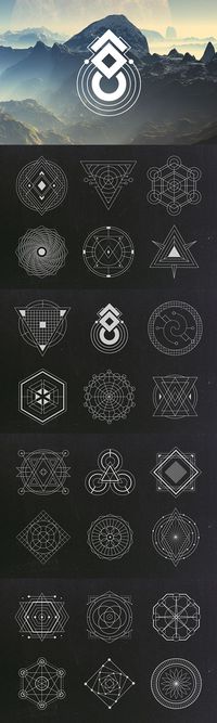 Sacred Geometry Vectors | Graphic Design Elements | Geometric Vector Clipart Images | Blog Graphics | Web Design | Branding Niche | Blogging | Business | Art: