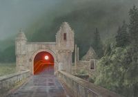Abandoned Caravans and Castles House Mysterious Illuminated Portals in Andrew Mcintosh’s Paintings | Colossal