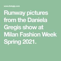 Runway pictures from the Daniela Gregis show at Milan Fashion Week Spring 2021.