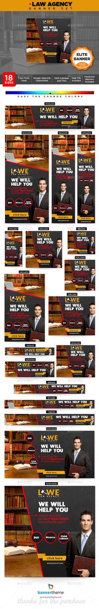 Law Banner - #Banners & Ads #Web Elements