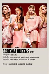 minimal polaroid series poster for scream queens