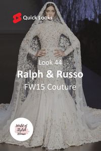 Stunning Embellished Wedding Gown from the Fall Winter 2015 /2016 Couture Collection by Ralph & Russo.