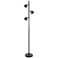 Andrews Matte Black Metal 3-Light LED Tree Floor Lamp